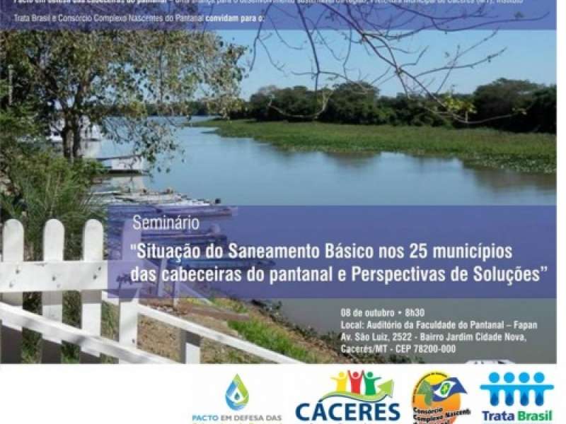 Seminário Irá Divulgar A Situação do Saneamento Básico Nos Municípios Das Cabeceiras do Pantanal 