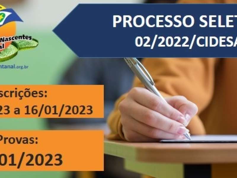 Consórcio do Complexo Nascentes do Pantanal Abre Processo Seletivo - Processo Seletivo Simplificado nº 02/2022/CIDESAT