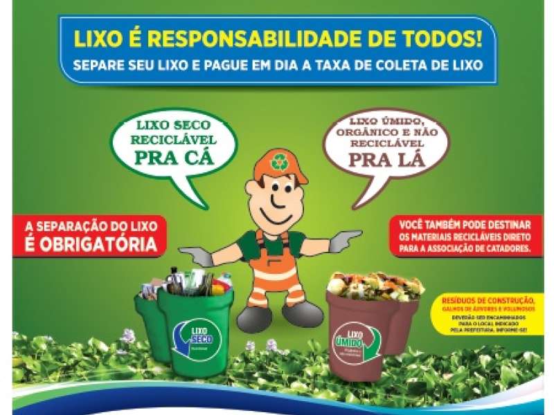 Cartaz Projeto Separar para Reciclar 